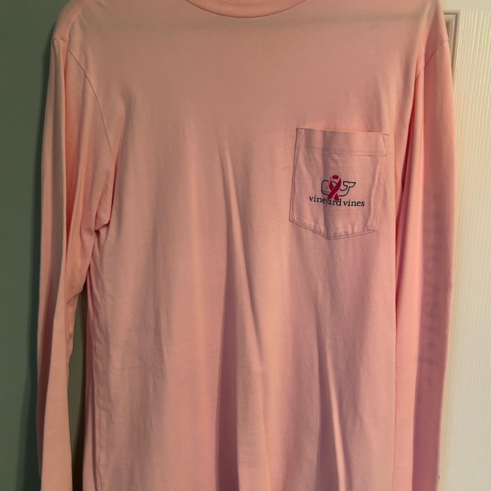 Vineyard Vines Men’s Limited Edition Breast Cancer Awareness Long Sleeve Tee